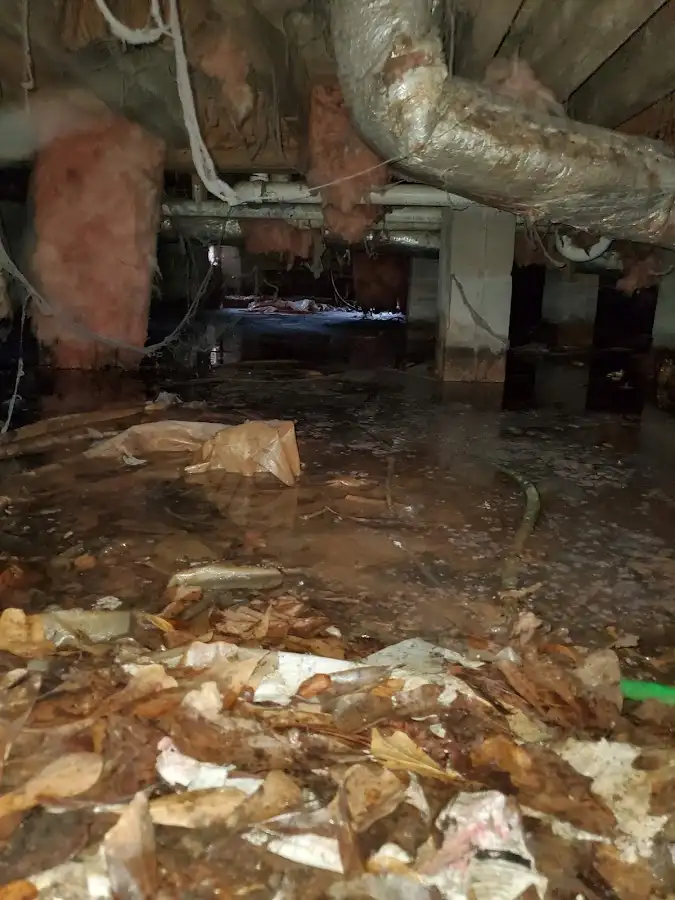 Crawl space flood assessment for Commercial Water Damage Restoration in Redwood Falls