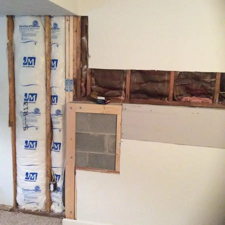 Wall insulation replacement during Contents Cleaning & Restoration in Redwood Falls